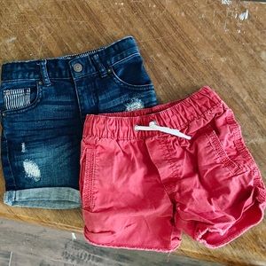 Bundle of 2T shorts, oshgosh + cat & jack denim